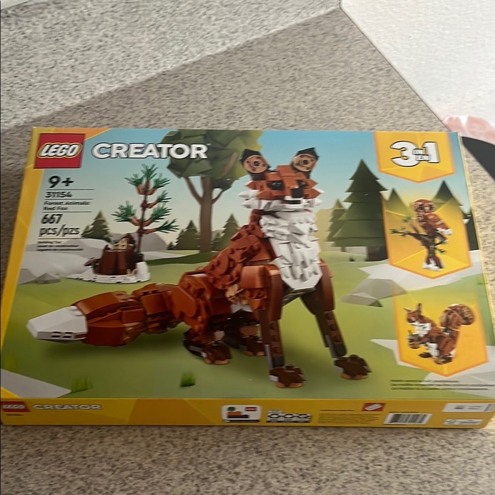 Lego Brown and White Building Set with Fox and 3-in-1 Models